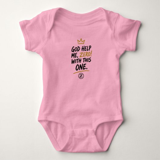 Aide-moi, Dieu, Zéro ! Body bébé en jersey (Devant)