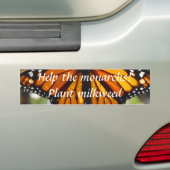 Aide monarques, plante milkweed - Bumper sticker (En voiture)