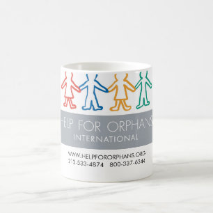 Aide pour la tasse de café blanc d'orphelins