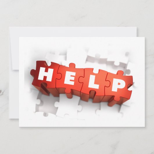 Aide Puzzle Pièces Invitations (Devant)