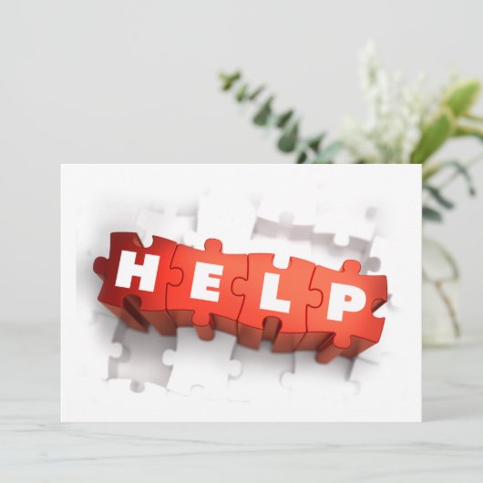 Aide Puzzle Pièces Invitations (Debout devant)