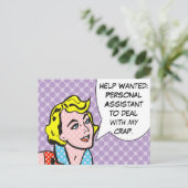 Aide Recherché Funny Comic Book Carte postale (Debout devant)