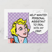 Aide Recherché Funny Comic Book Carte postale (Devant / Derrière)