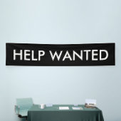 Aide voulue bannière blanche noire personnalisable (Salon professionnel)