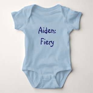 Aiden Baby Name Betekenis van Bodysuit