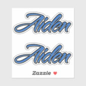 Aiden Blue Autocollants Sticker Stickerset (Feuille)