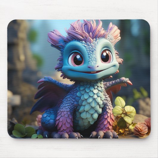 Aiden, een grillig Dragon Schort Muismat (Voorkant)