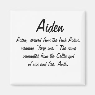 Aiden naam Betekenis Magneet