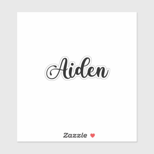 Aiden Naam - Handgeschreven kalligrafie Sticker (Vel)