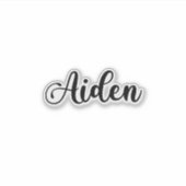 Aiden Naam - Handgeschreven kalligrafie Sticker (Voorkant)