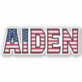 Aiden Prénom USA Sticker Stickerset (Devant)