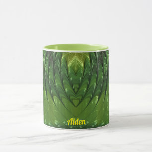 AIDEN ~ Zany 3D Fractal ~ Green Lover Mok