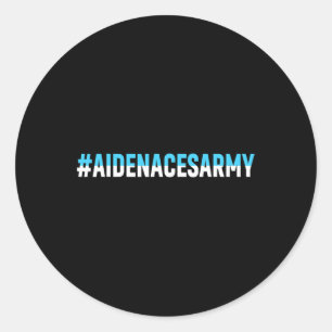 Aidenacesleger tegen kanker en leukemie in Aiden" Ronde Sticker