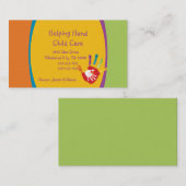 Aider le Carte de visite de la garde d'enfants (Devant / Derrière)