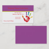 Aider le Carte de visite de la garde d'enfants (Devant / Derrière)