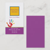 Aider le Carte de visite de la garde d'enfants (Devant / Derrière)