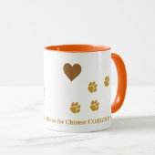 Aider les pattes Corgi Mug (Devant droit)