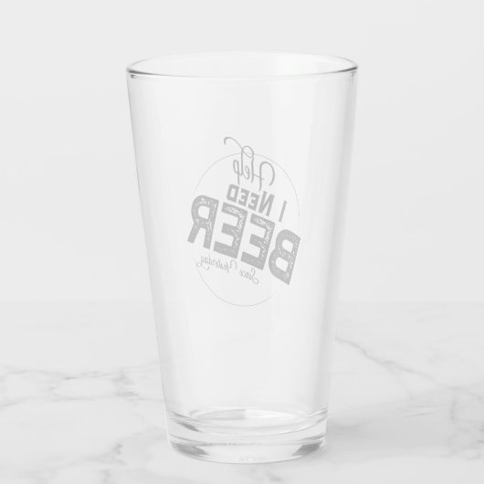 Aidez-moi à avoir besoin d'un verre de fête amusan (Dos)