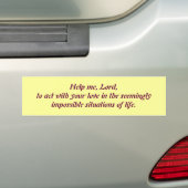 Aidez-moi Lord Prayer Bumper Sticker (En voiture)