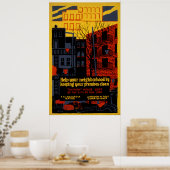 Aidez votre quartier 1936 Poster WPA Vintage (Cuisine)