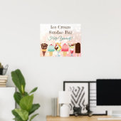 Aidez-vous Crème glacée Sundae Bar Poster Signe (Bureau à domicile)