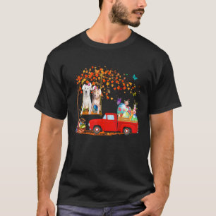 Aidi die met eieren een eenhoevige rode vrachtwage t-shirt