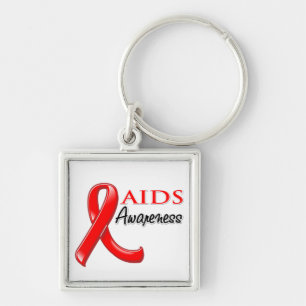AIDS HIV Awareness Ribbon Sleutelhanger