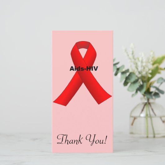 AIDS-HIV BEDANKKAART (Staand voorkant)