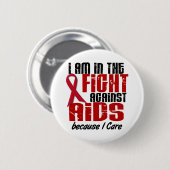 AIDS HIV in de strijd 1 I Ronde Button 5,7 Cm (Voorkant /achterkant)
