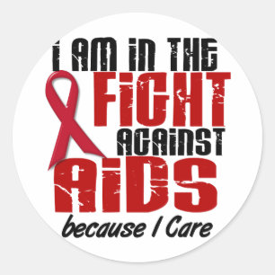 AIDS HIV in de strijd 1 I Ronde Sticker