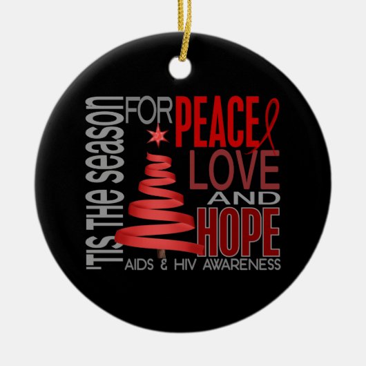 AIDS HIV Kerstmis 1 Ornament (Voorkant)