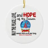AIDS HIV Kerstmis 3 SneeuwWereldbol Ornamenten (Voorkant)