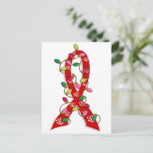 AIDS-kerstlampje Feestdagenkaart (Staand voorkant)