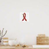 AIDS-kerstlampje Poster (Keuken)