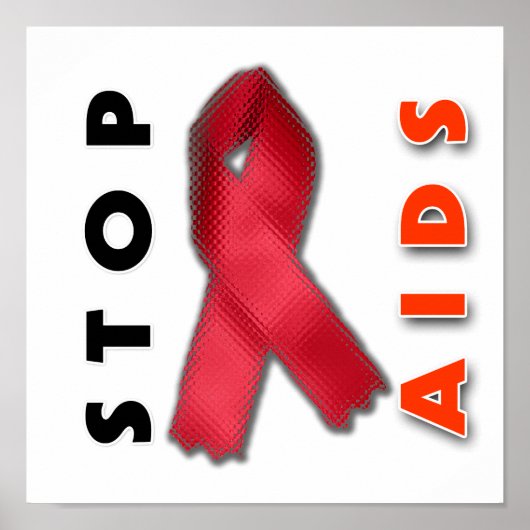 AIDS stoppen (zijkant) Poster (Voorkant)