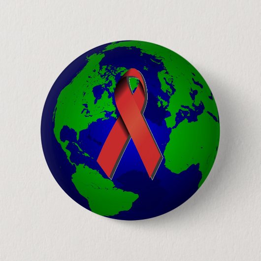 Aidsbewustzijn voor iedereen ronde button 5,7 cm (Voorkant)