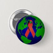 Aidsbewustzijn voor iedereen ronde button 5,7 cm (Voorkant /achterkant)