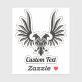 Aigle à deux têtes Sticker (Feuille)