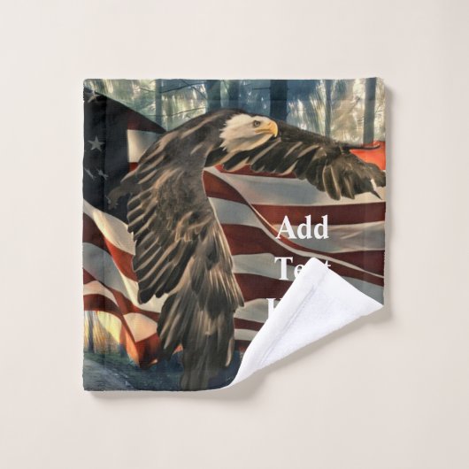 Aigle à drapeau américain (Gant de toilette)
