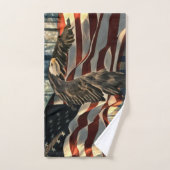 Aigle à drapeau américain (Serviette à main)