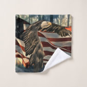 Aigle à drapeau américain (Gant de toilette)