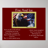 Aigle À Pommes Et À Glaces 4 juillet Affiches (Devant)