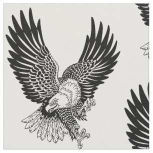 Aigle à tête blanche américain dans le tissu de vo