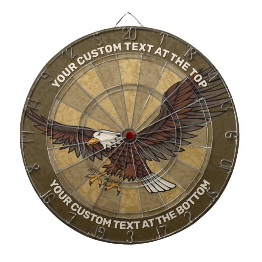 Aigle attaquant une cible de fléchettes (Devant)