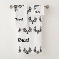 Aigle avec deux têtes Serviette de bain ensemble
