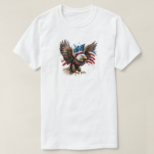 Aigle Avec T-shirt Drapeau Américain