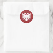 Aigle blanc albanais sur Sticker Arrière - plan ro (Sac)