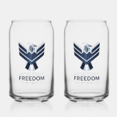Aigle bleu stylisé "Liberté intérieure" (Verso)