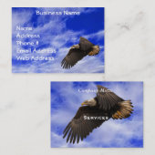 Aigle, ciel et nuages fractaux Cartes de visite (Devant / Derrière)