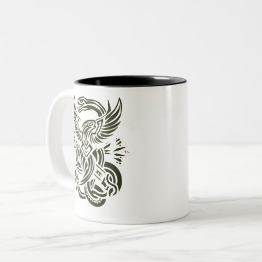 "Aigle contre Mug de design de serpent" #mug (Devant gauche)